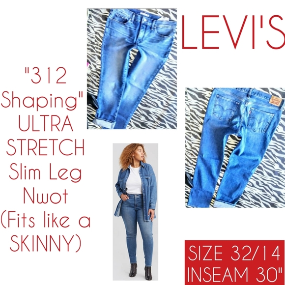 Levi's Denim - Levi Jeans Size 32 Shaping Slim Leg Nwot